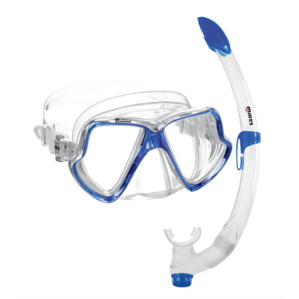 Mares Wahoo Mask and Snorkel Set-Mask & Snorkel Sets- by Mares-Blue-Divemaster Scuba Nottingham