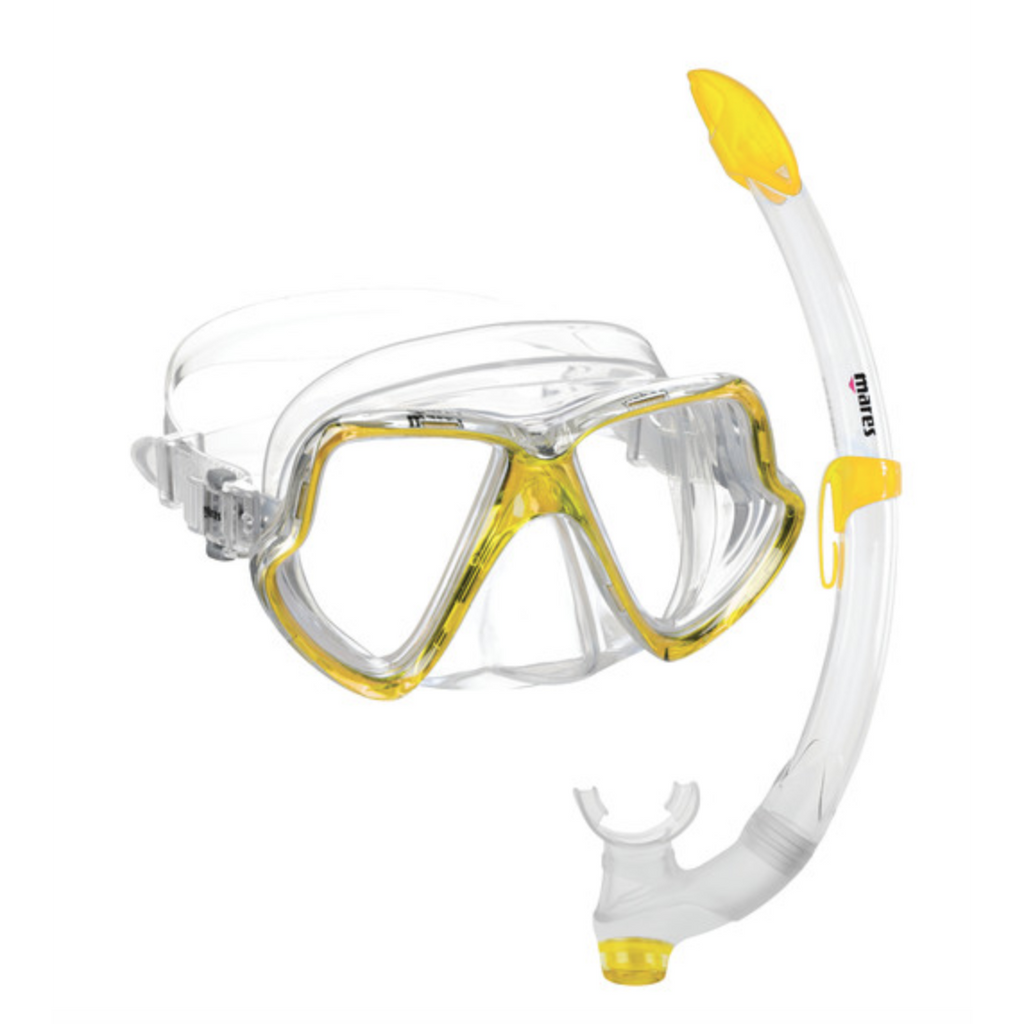 Mares Wahoo Mask and Snorkel Set-Mask & Snorkel Sets- by Mares-Yellow-Divemaster Scuba Nottingham