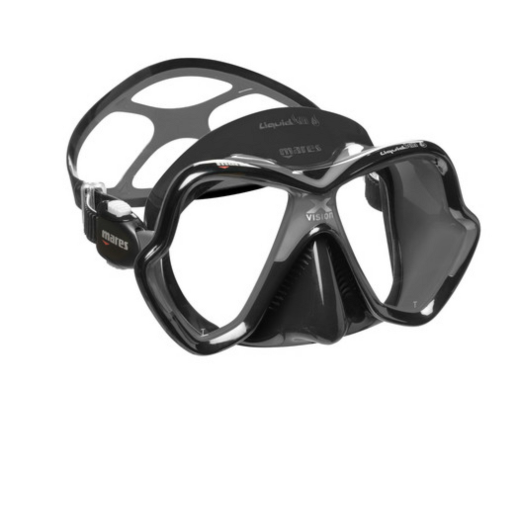 Mares X-Vision Ultra LS Mask-Masks- by Mares-Clear Lens/Black Skirt/Grey Trim-Divemaster Scuba Nottingham