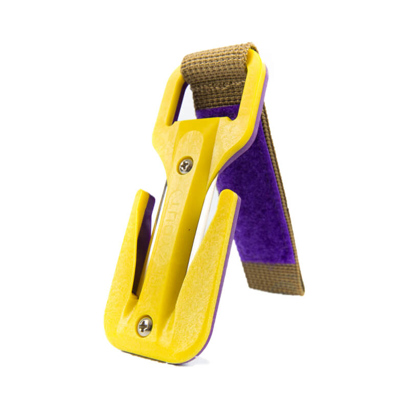 Eezycut Trilobite Harness Mount-Cutting Tools- by Nautilus-Yellow/Purple/Purple Velcro-Divemaster Scuba Nottingham