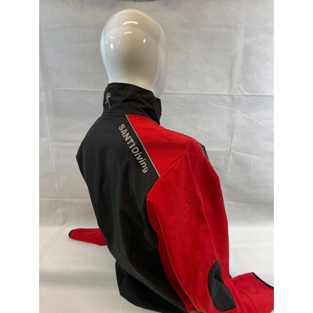 Santi Black And Red Soft Shell-Santi Sale- by Divemaster Scuba Nottingham-Divemaster Scuba Nottingham