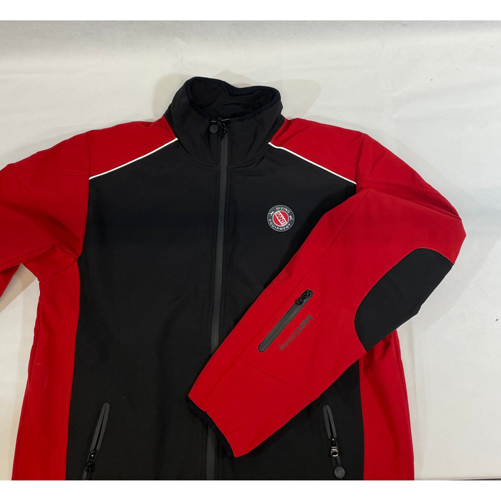 Santi Black And Red Soft Shell-Santi Sale- by Divemaster Scuba Nottingham-Divemaster Scuba Nottingham