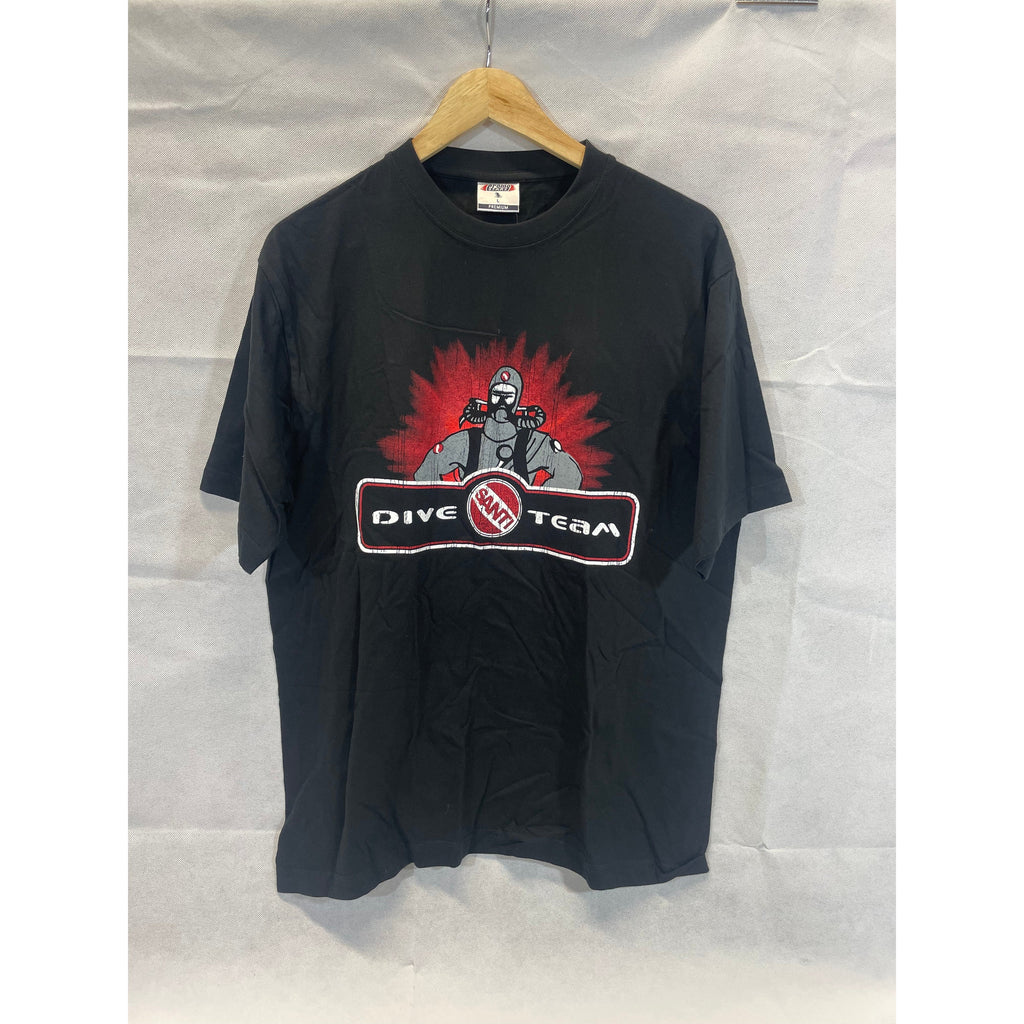 Santi dive team black T-shirt-Santi Sale- by Divemaster Scuba Nottingham-L-Divemaster Scuba Nottingham