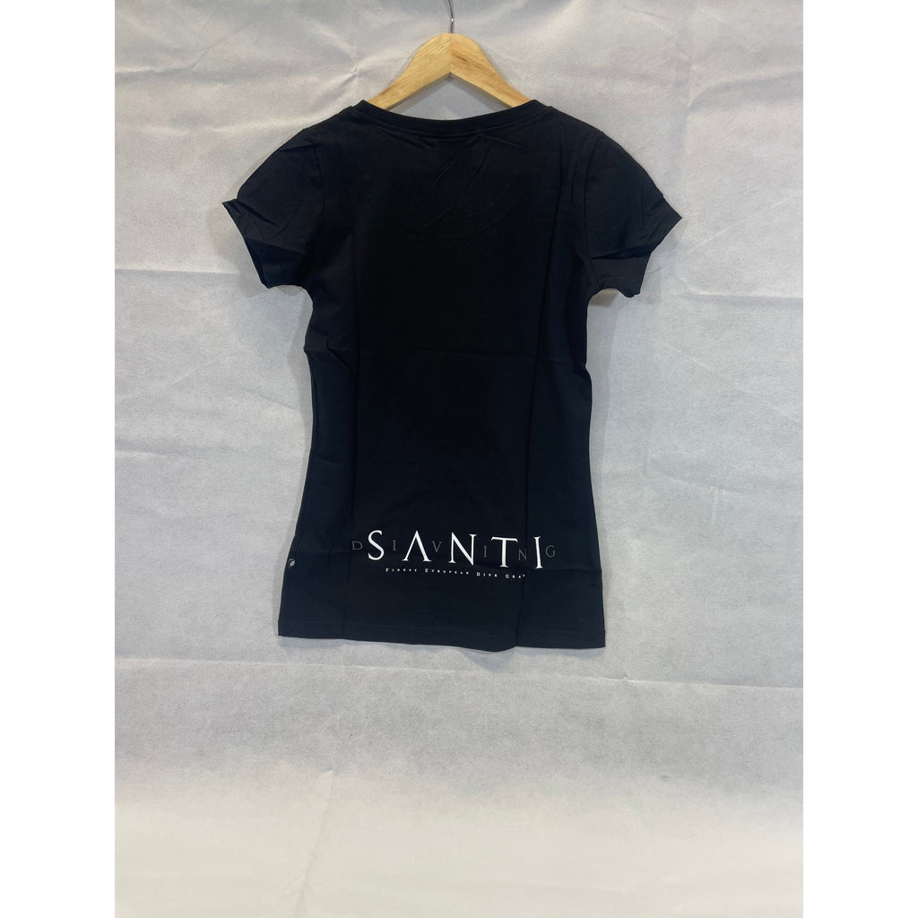 Santi women's black skull T-Shirt-Santi Sale- by Divemaster Scuba Nottingham-Divemaster Scuba Nottingham