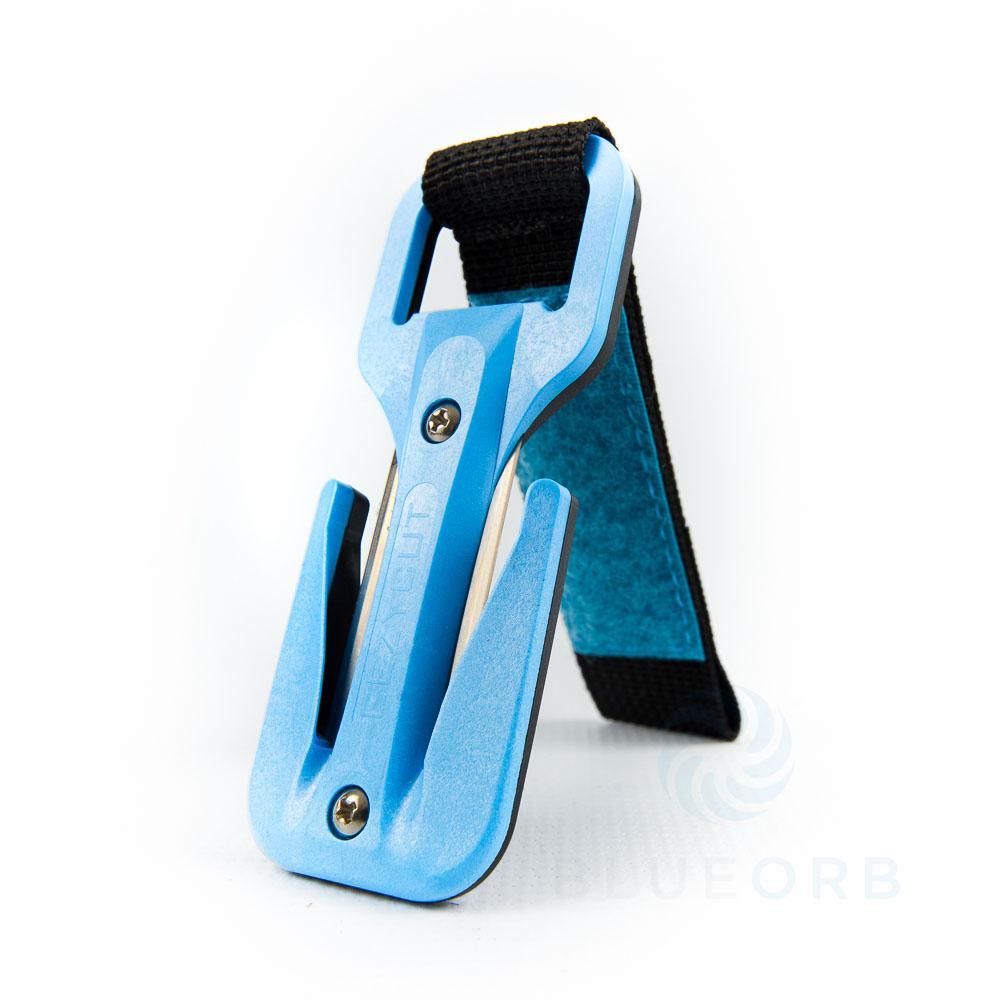 Eezycut Trilobite Flexi Mount-Cutting Tools- by Nautilus-Blue/Black/Blue Velcro-Divemaster Scuba Nottingham
