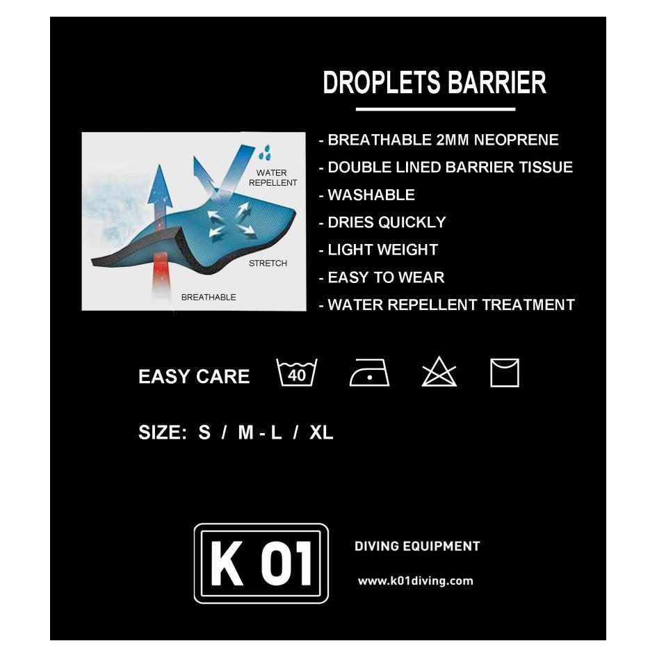 K01 Droplets Barrier-Gloves & Hoods- by K01-Divemaster Scuba Nottingham