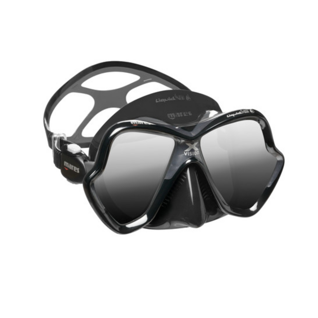 Mares X-Vision Ultra LS Mask-Masks- by Mares-Silver Tinted Lens/Black Skirt/Grey Trim-Divemaster Scuba Nottingham
