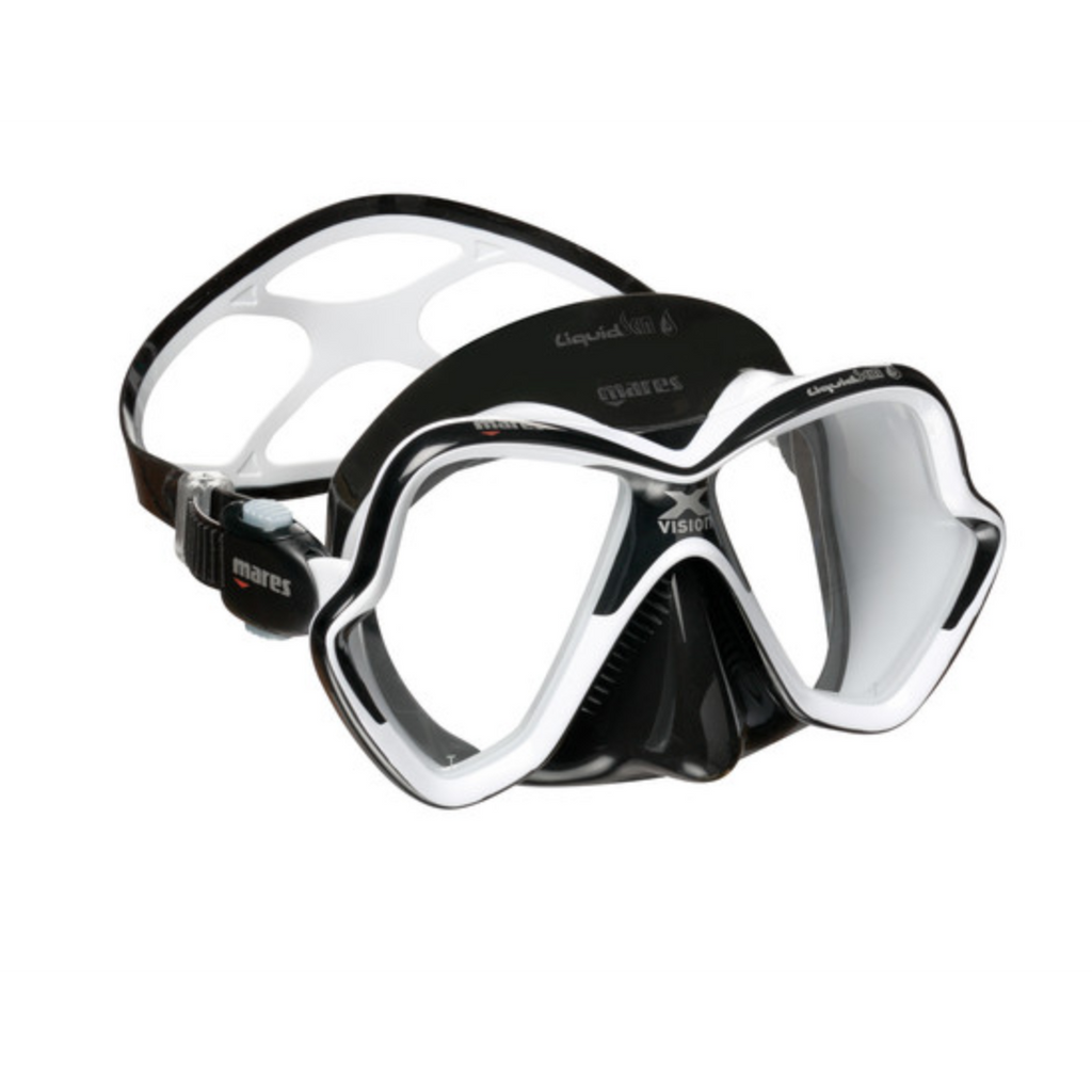 Mares X-Vision Ultra LS Mask-Masks- by Mares-Clear Lens/Black Skirt/White Trim-Divemaster Scuba Nottingham