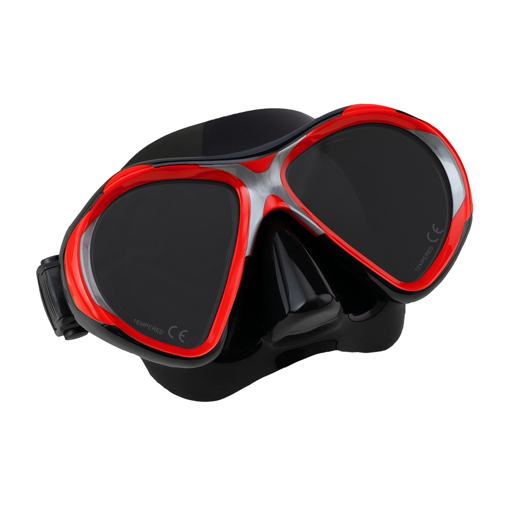 Scuba Force Vision II-Masks- by Scuba Force-Black-Red-Divemaster Scuba Nottingham